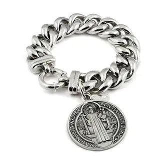 A Von Treskow Big Mama Sterling silver Saint Benedict Bracelet