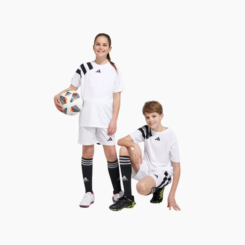 Adidas Fortore 23 Kids Unisex Football Jersey (10-14 Years)-White/Black