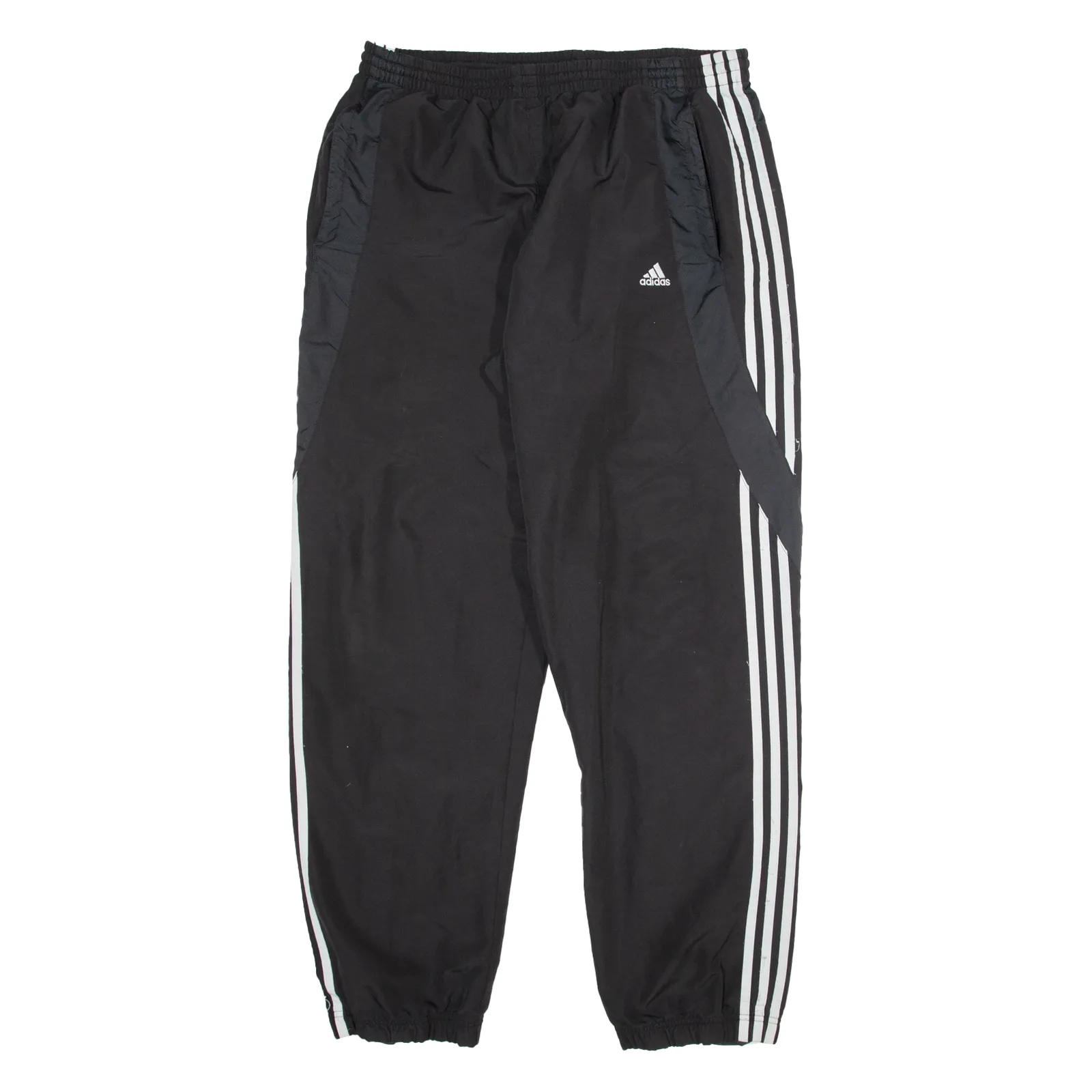 ADIDAS Mesh Linen Mens Joggers Black Tapered XL W38 L32