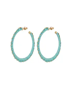 Bako Hoop Earrings (Turquoise)