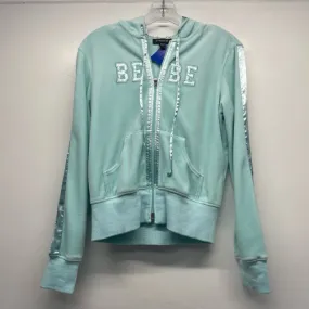 Bebe Size M Women's Aqua Patchwork Track Jacket Activewear Top