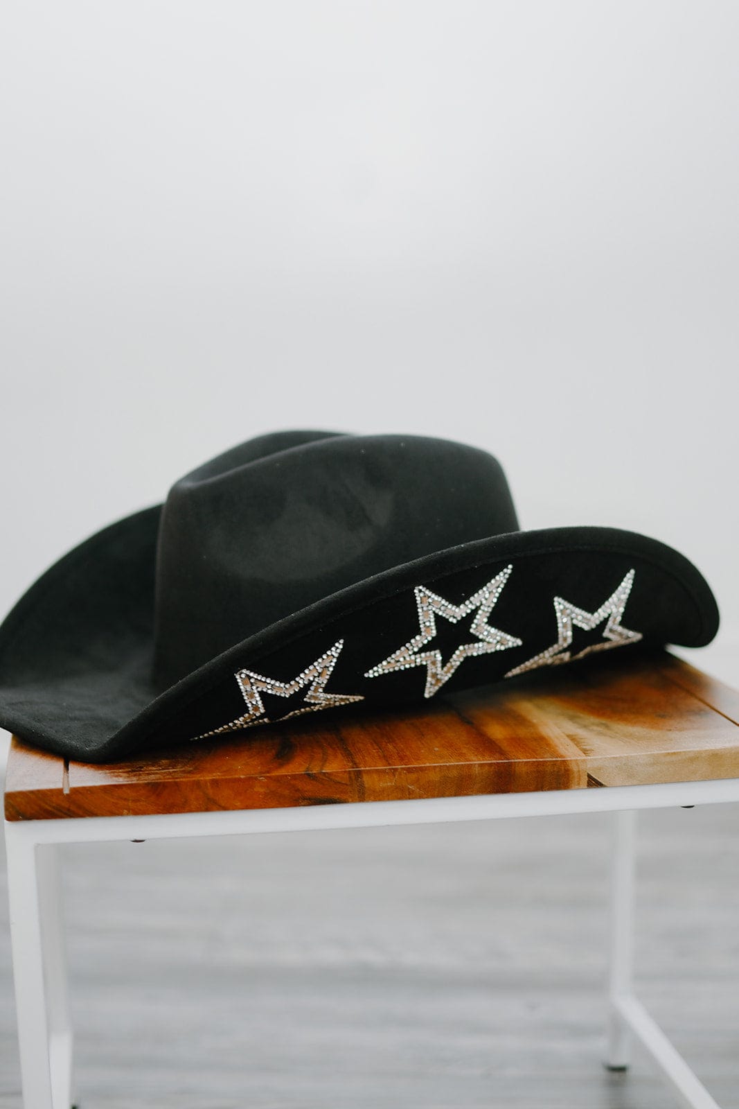 Black Glitz Star Cowgirl Hat