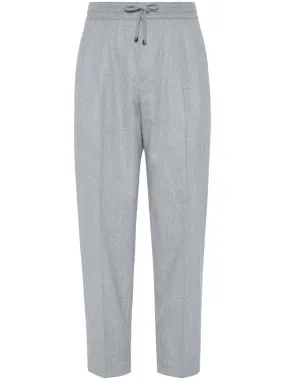 BRUNELLO CUCINELLI Luxury Virgin Wool Drawstring Joggers