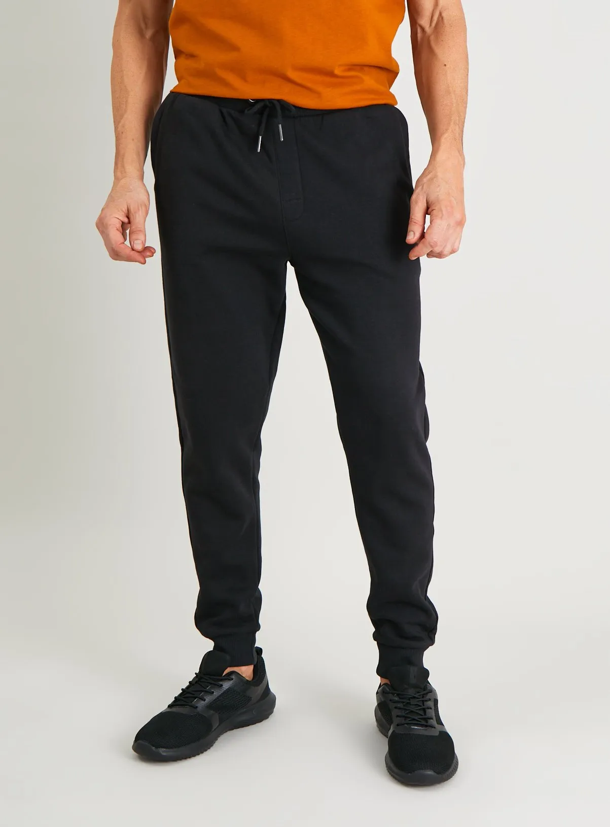 Buy Black Cuffed Joggers XXL | Joggers | Tu