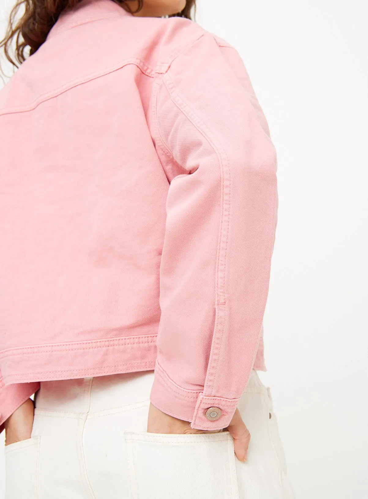 Buy Pink Twill Trucker Denim Jacket 16 | Denim jackets | Tu