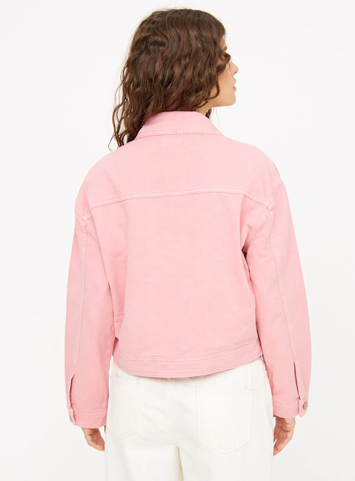 Buy Pink Twill Trucker Denim Jacket 16 | Denim jackets | Tu