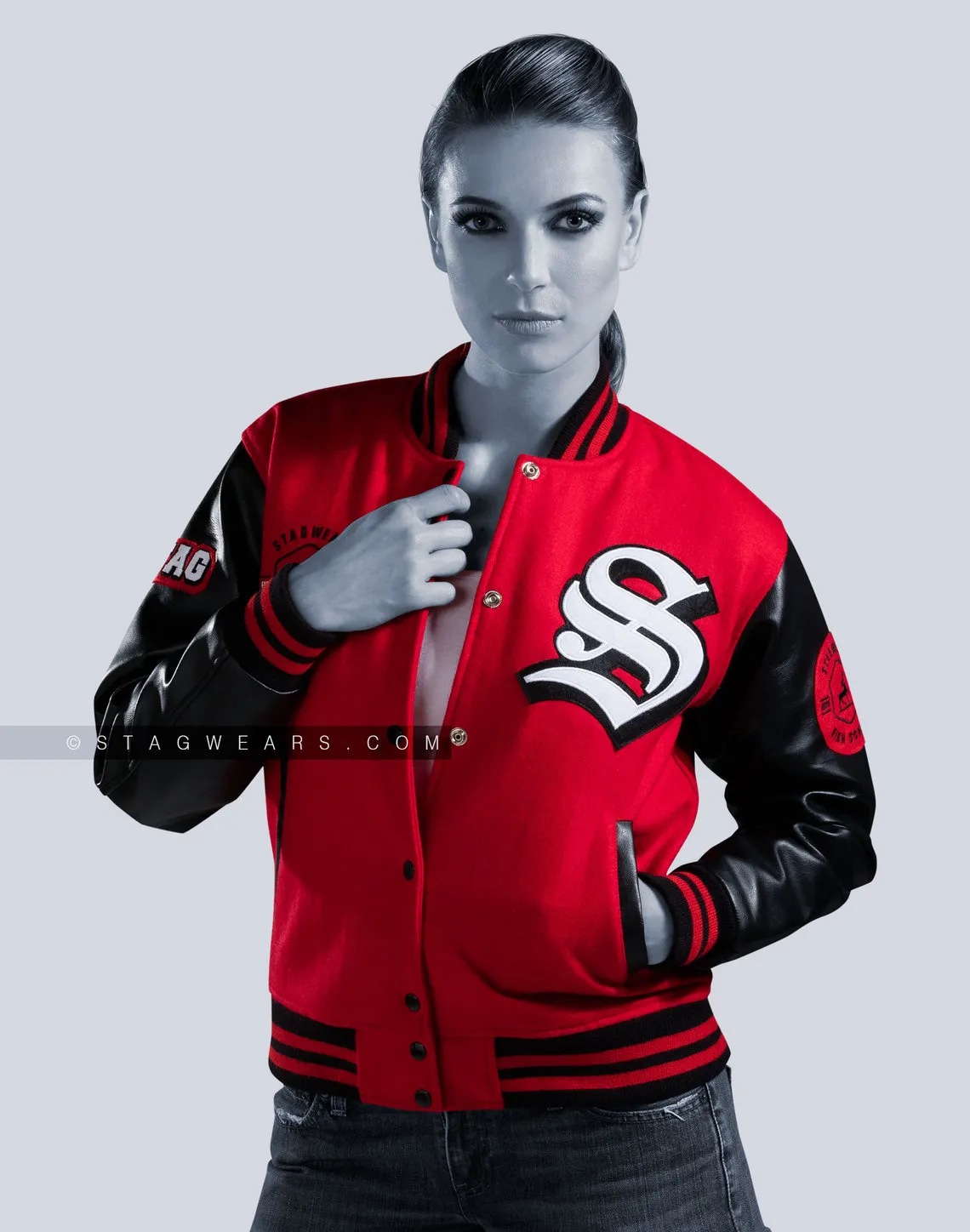 Custom Faux Leather Letterman Jackets | Vinyl Sleeves