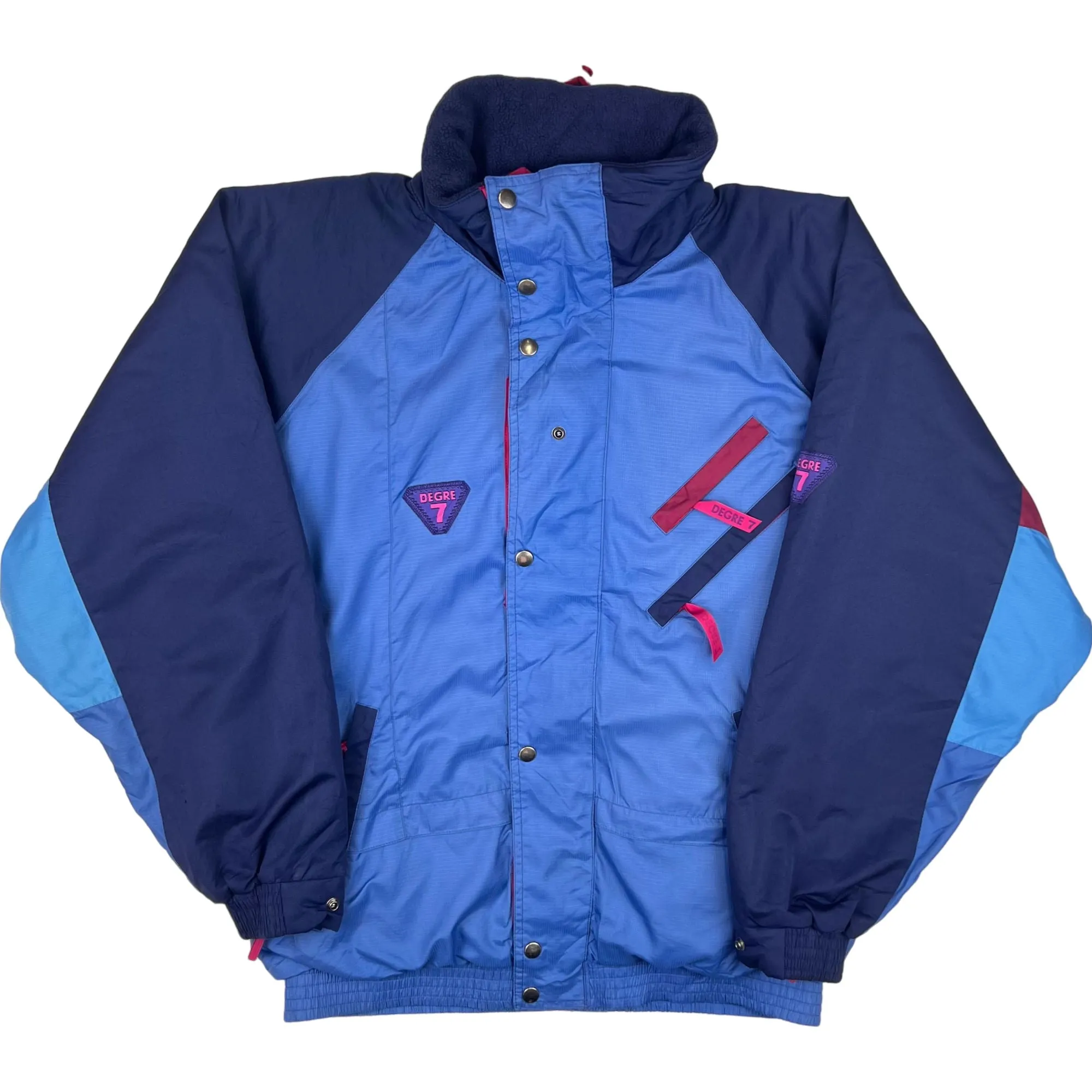 Degree 7 80's Anorak Ski Outerwear Jacket Blue Navy