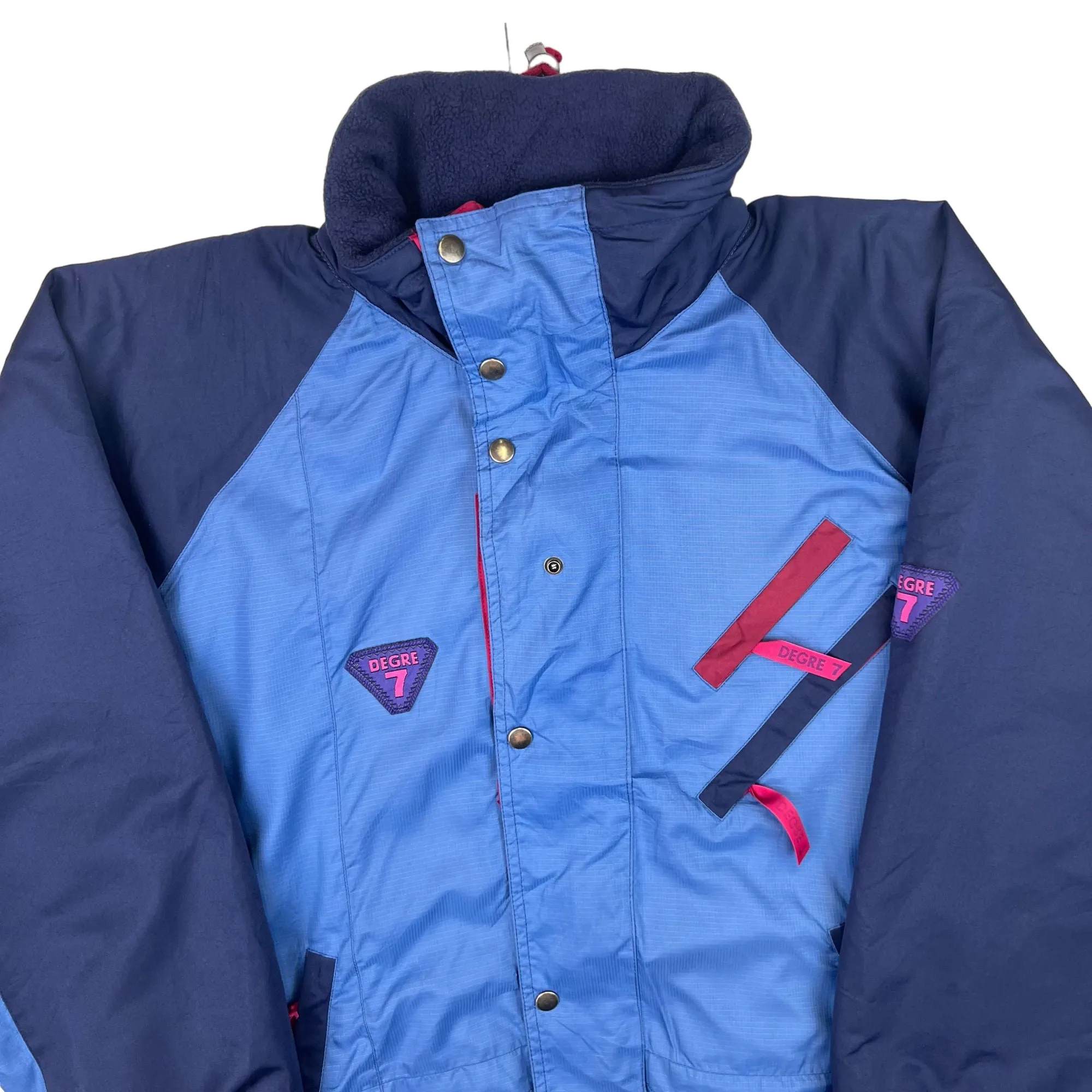 Degree 7 80's Anorak Ski Outerwear Jacket Blue Navy