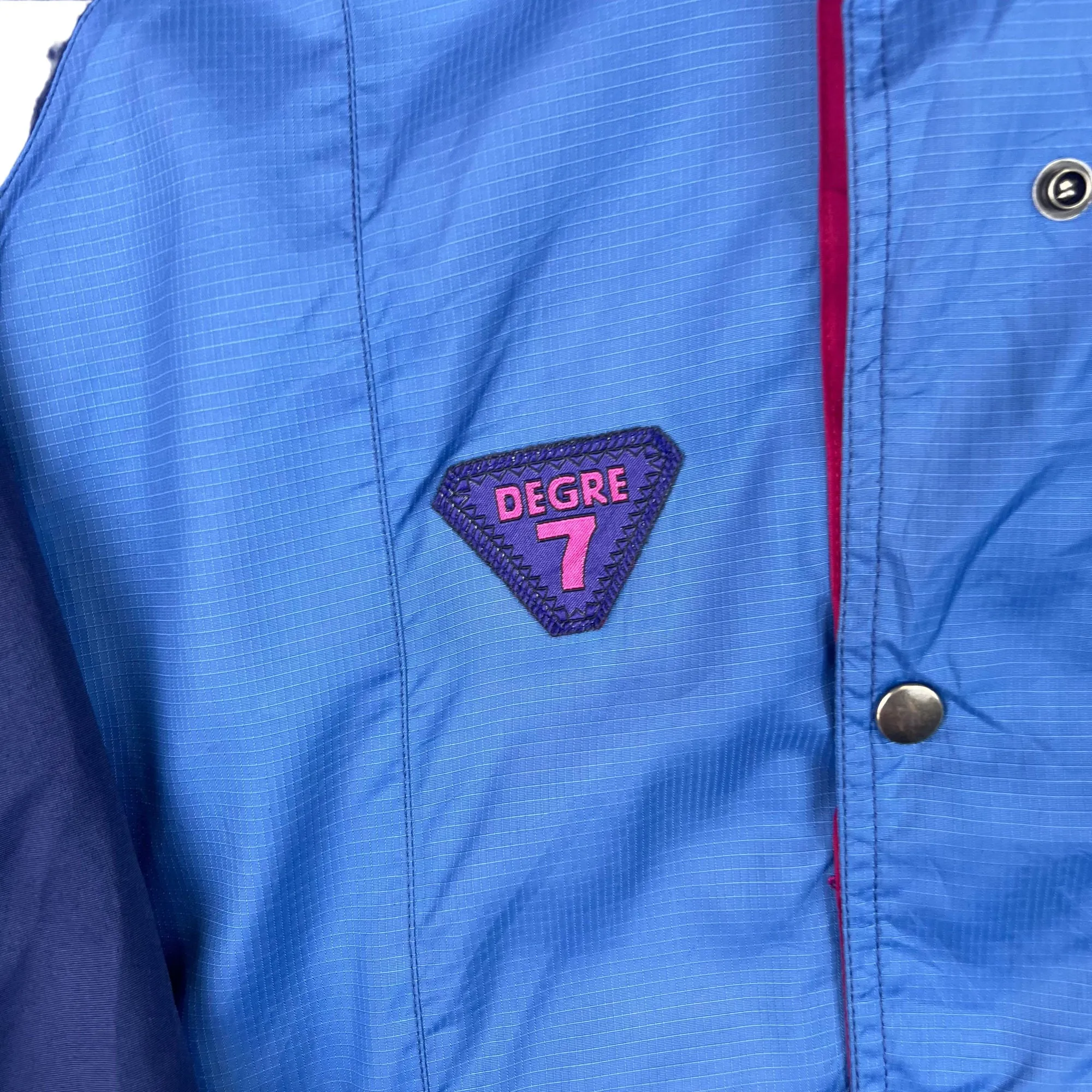 Degree 7 80's Anorak Ski Outerwear Jacket Blue Navy