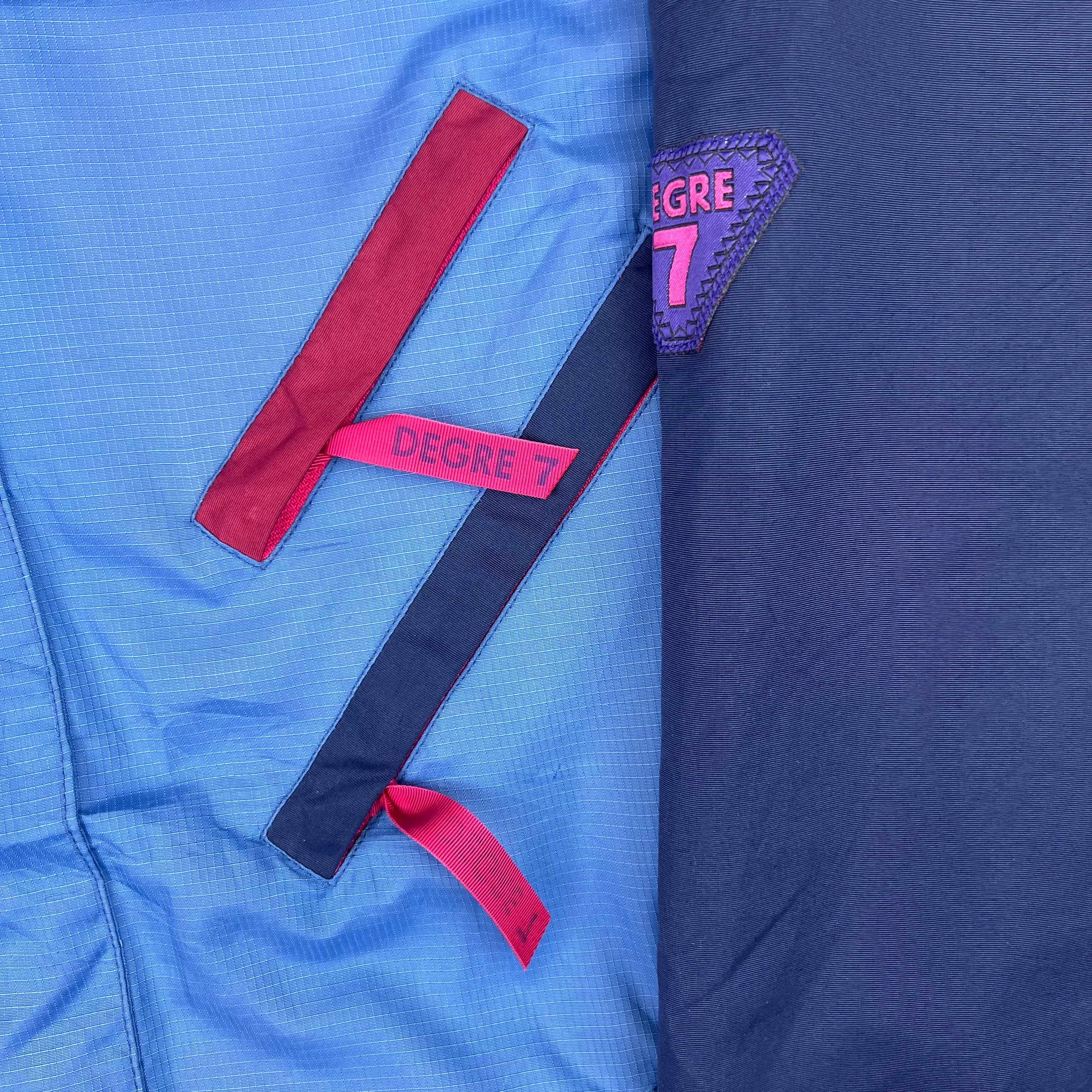 Degree 7 80's Anorak Ski Outerwear Jacket Blue Navy