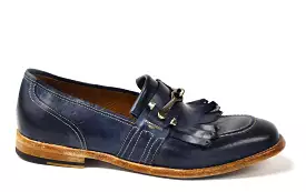 Don Blue Leather Loafers