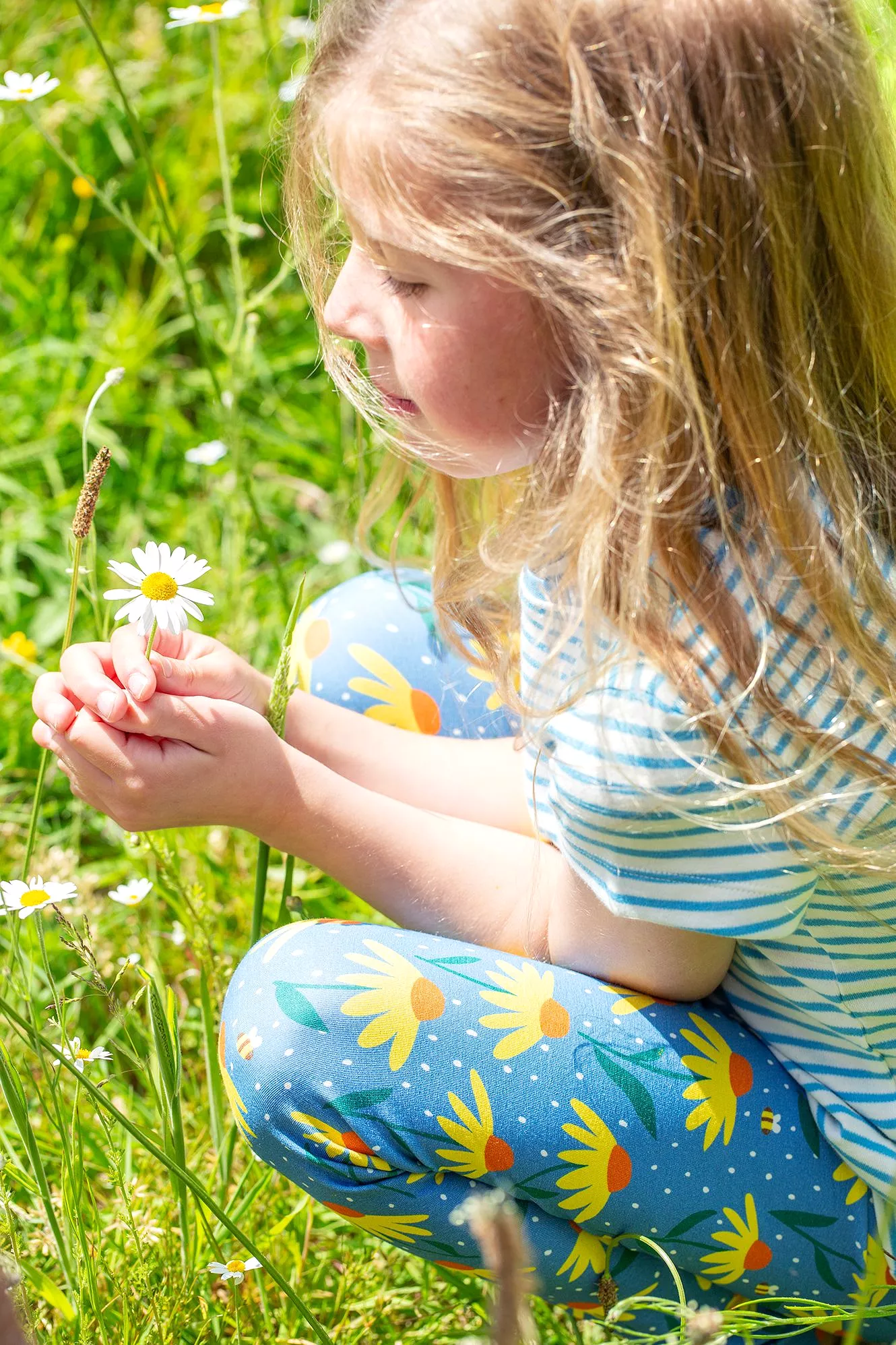 Frugi Echinacea Libby Printed Leggings