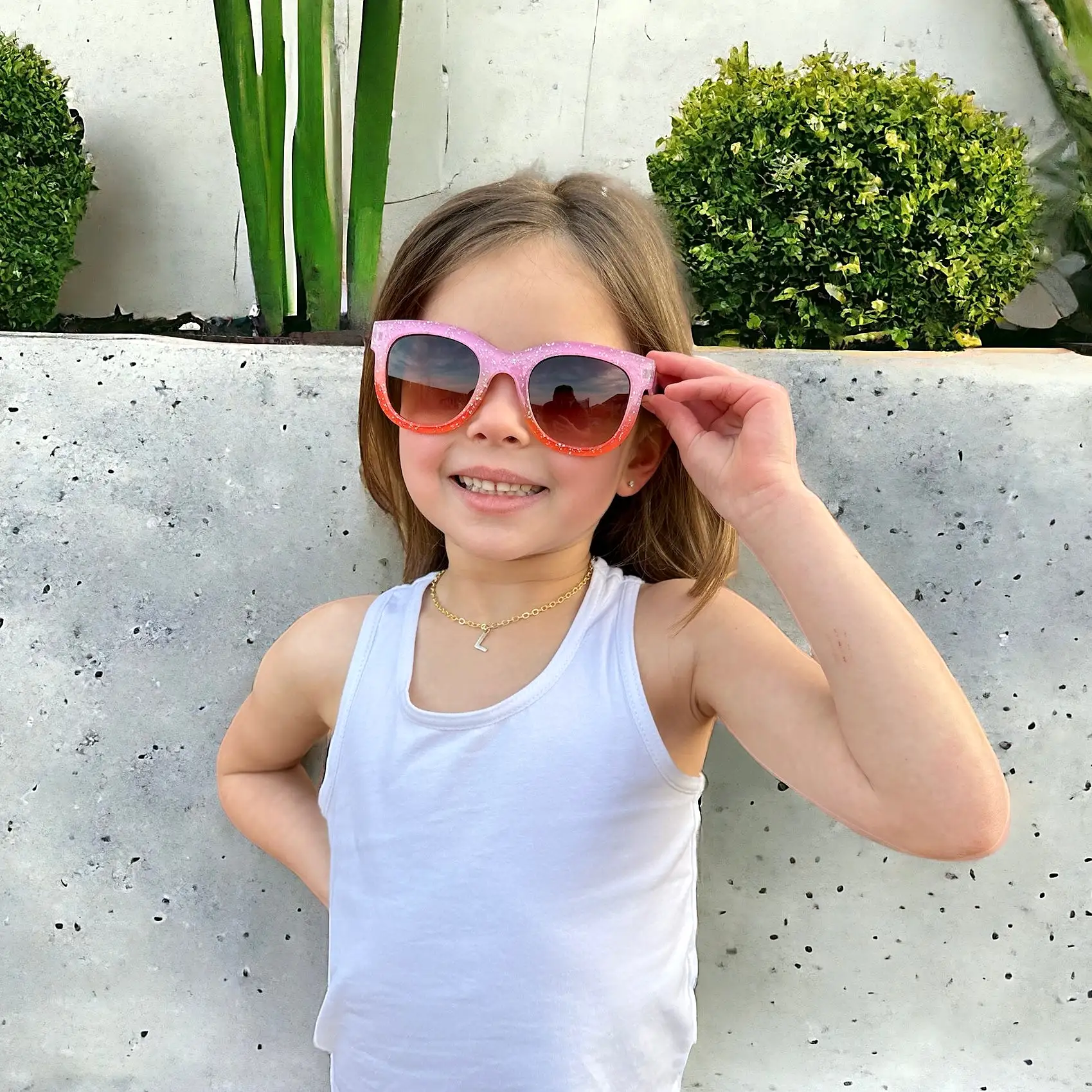 Fun In The Sun Little Girl Glitter Sunglasses