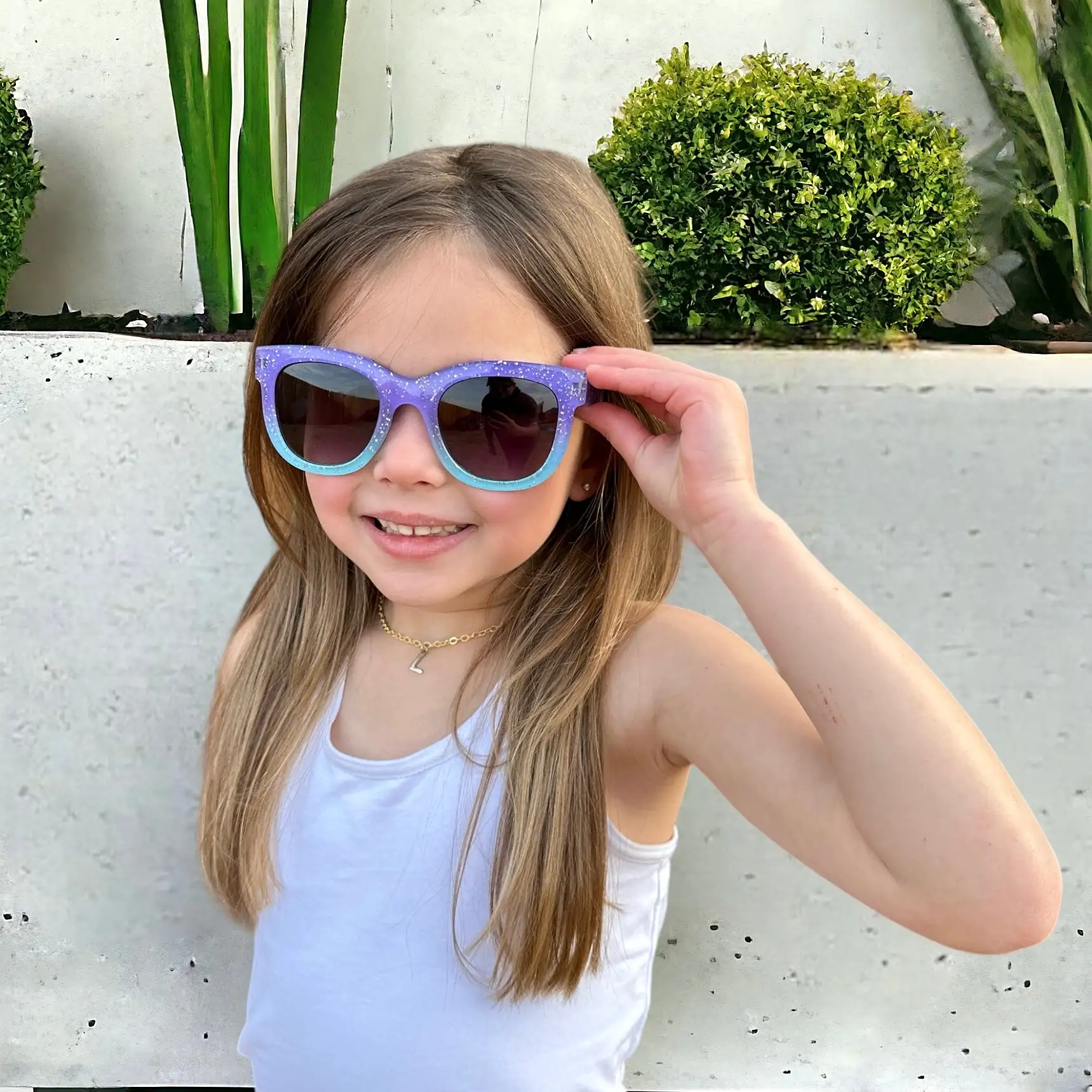 Fun In The Sun Little Girl Glitter Sunglasses