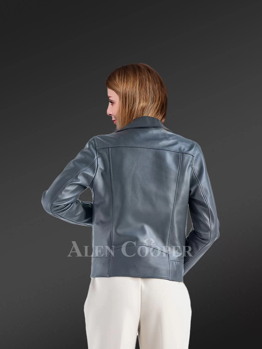 Genuine Leather Jackets in Grey for Tasteful Women