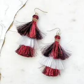 Go Hog Go Tassel Earrings