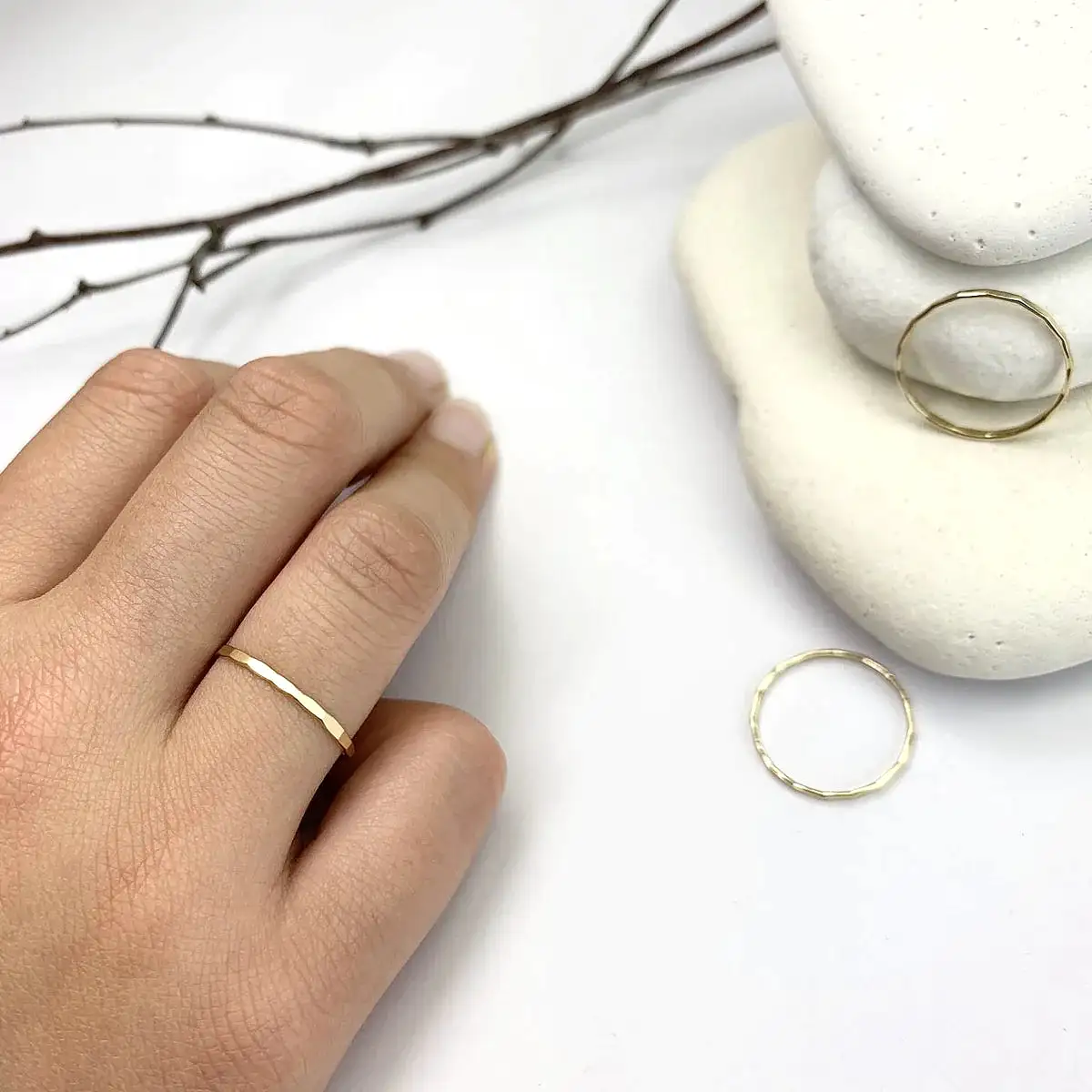 Hammered Stacking Ring