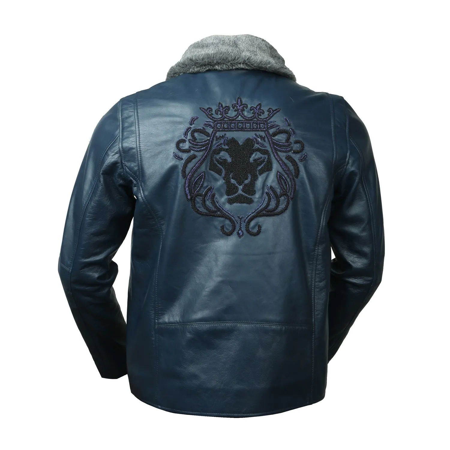 Hand Zardosi Service on Genuine Leather Jackets