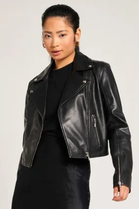 Jackets & Coats | Leather Biker Jacket | Barneys Originals