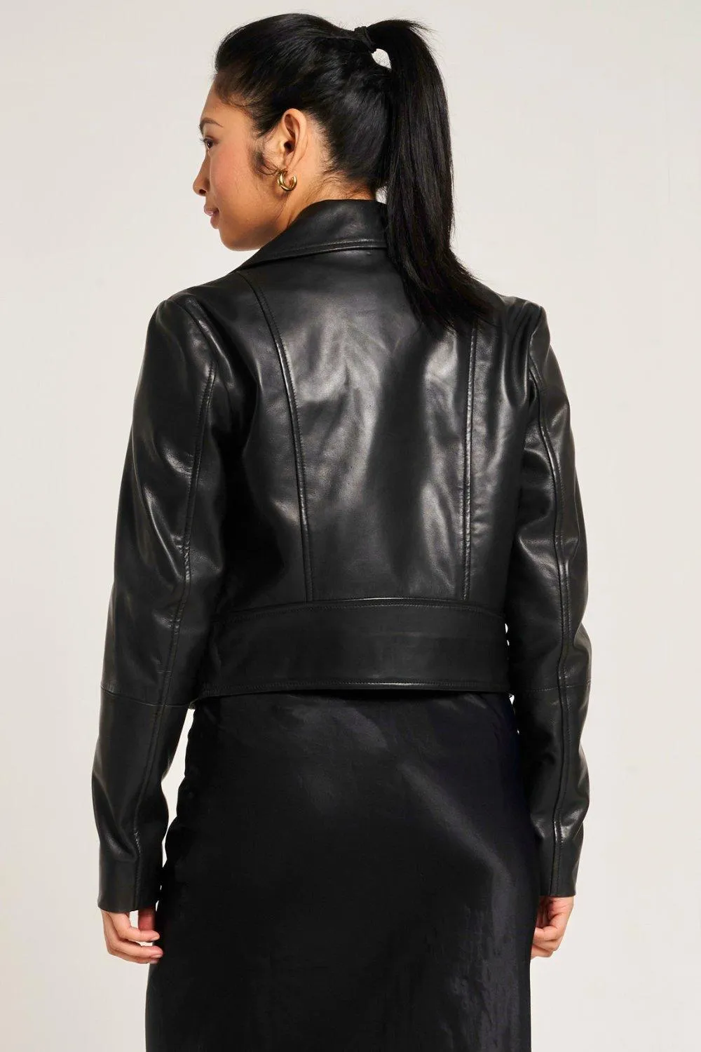 Jackets & Coats | Leather Biker Jacket | Barneys Originals