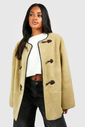 Jackets & Coats | Toggle Button Teddy Jacket | boohoo