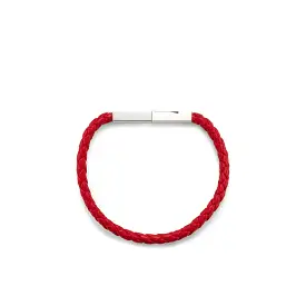 Leather Woven Bracelet, Redstone