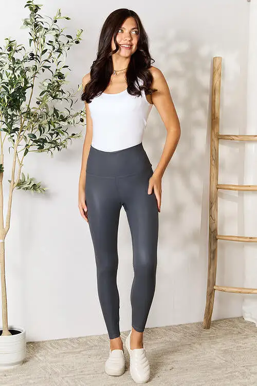 LOVEIT Full Size Wide Waistband High Waist Leggings