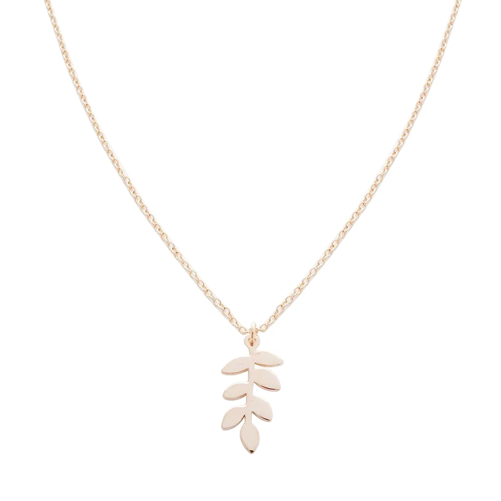 Magic Charm Fern Necklace (Gold)