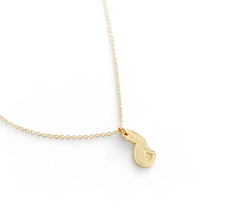 Magic Charm Kitten Necklace (Gold)