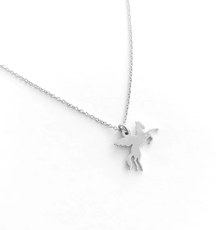 Magic Charm Pegasus Necklace (Silver)