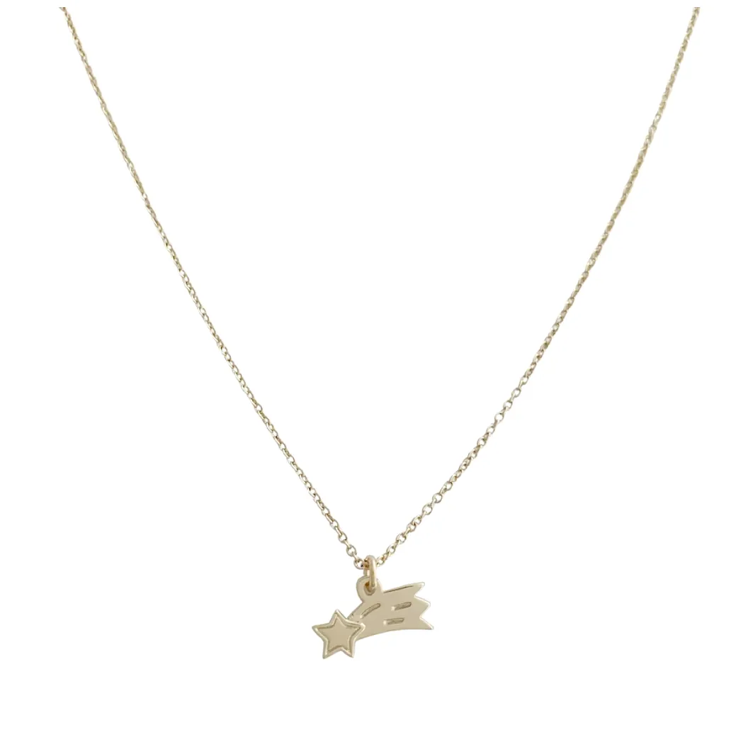 Magic Charm Shooting Star Necklace (Gold)