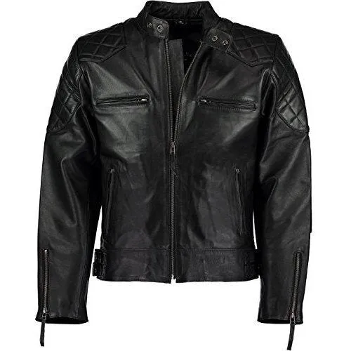 Mens David Beckham Black Stannard Leather Jackets