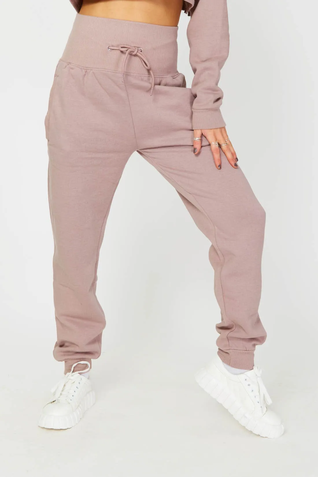 New Mauve Deep Waistband Joggers