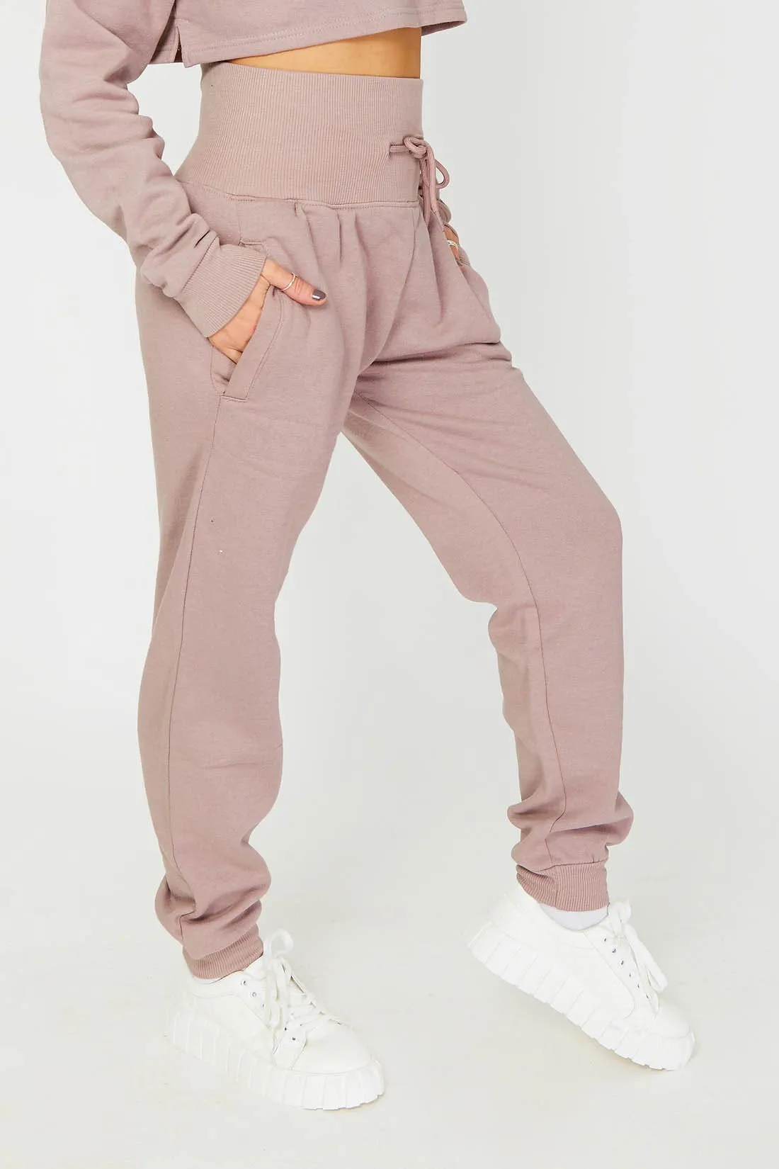 New Mauve Deep Waistband Joggers