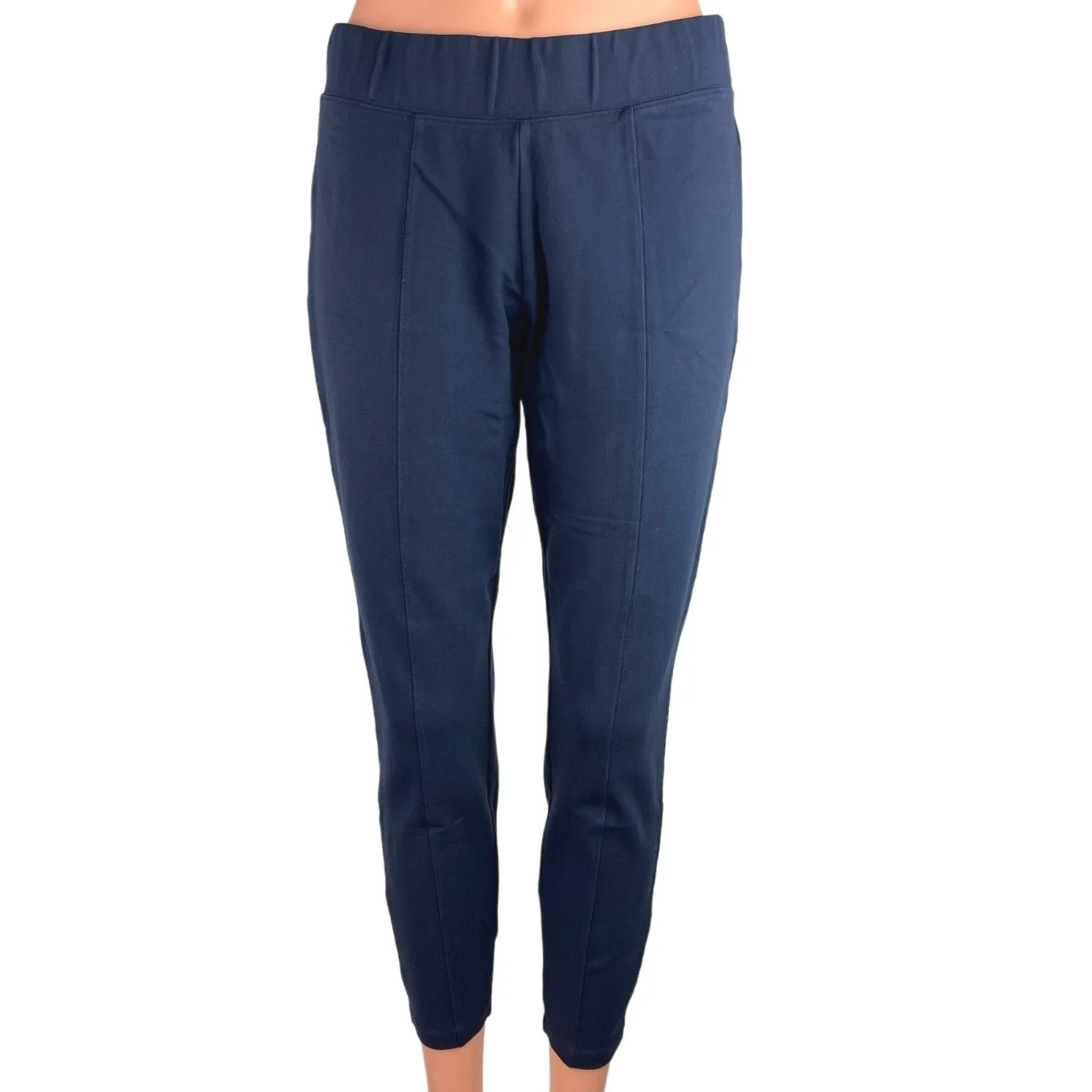 Old Navy Womens Blue Pull On Elastic Waist Activewear Ankle Trouser Pant Size M