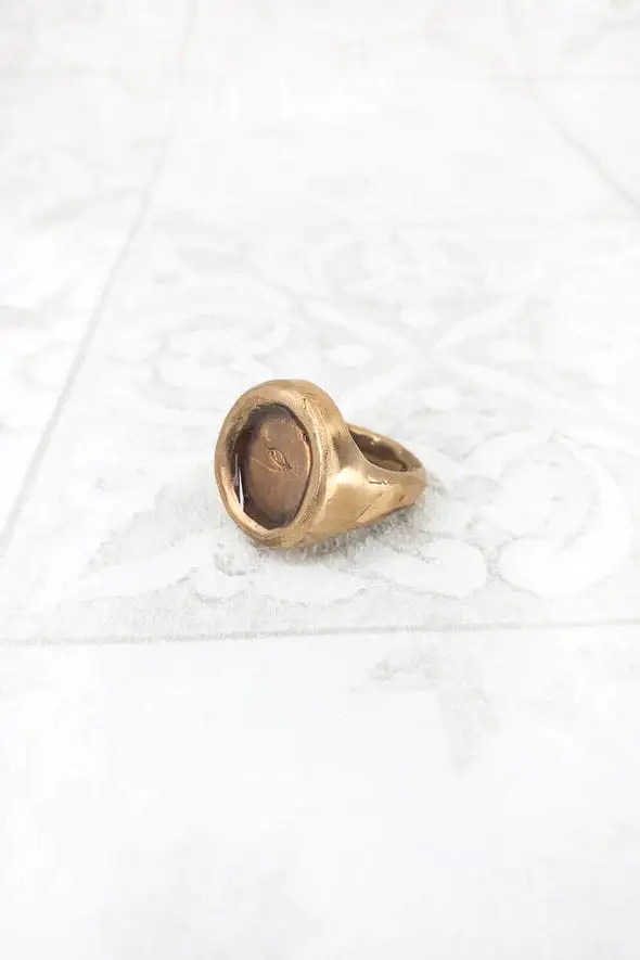 Pesci Che Volano Sole Bronze Ring