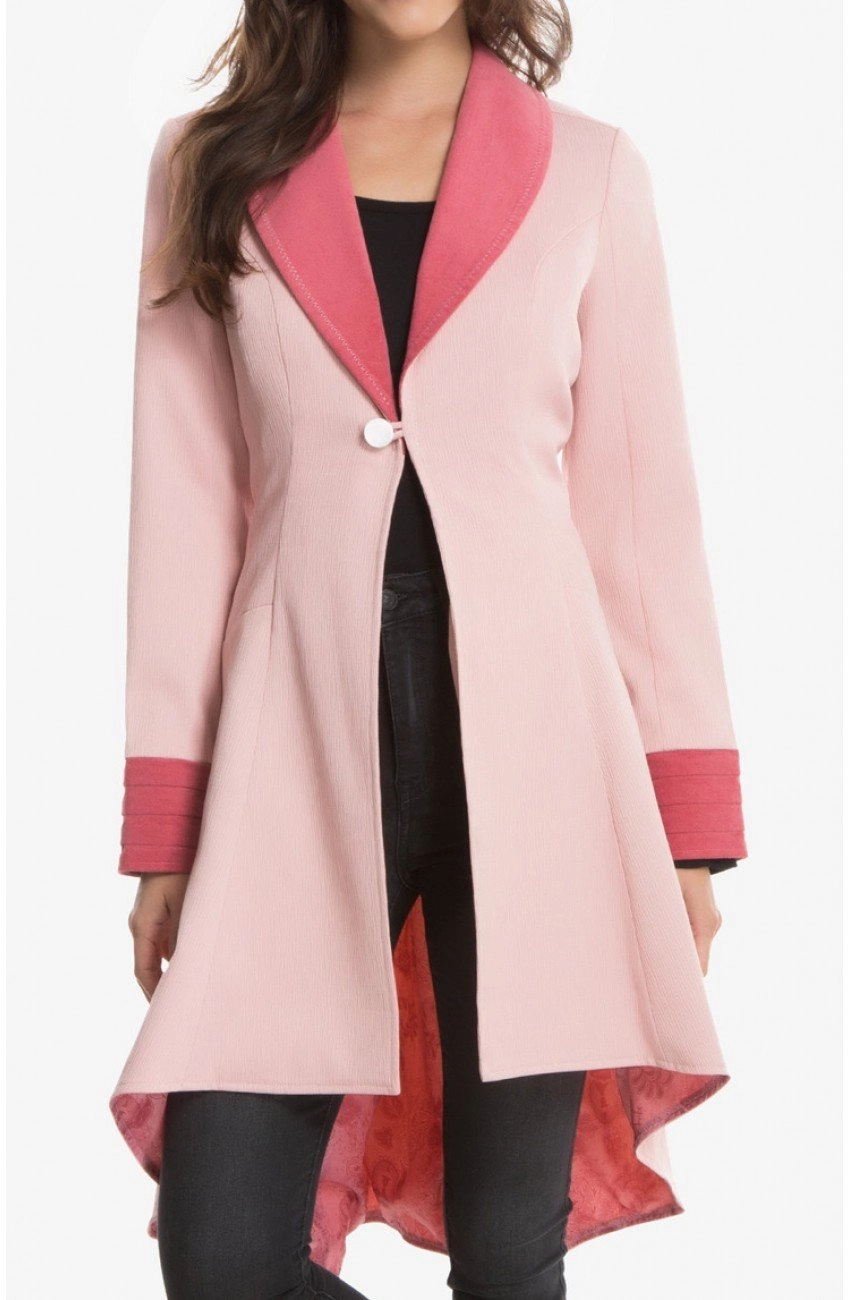 Queenie Goldstein Fantastic Beasts Pink Coat - Famous Jackets