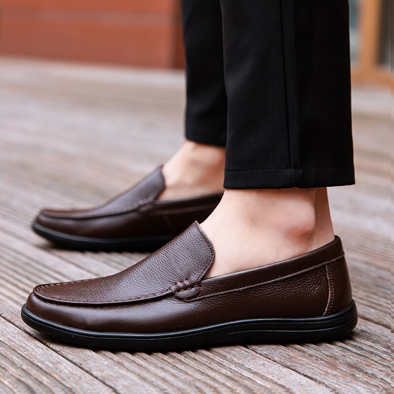 RAX Plain Leather Loafers