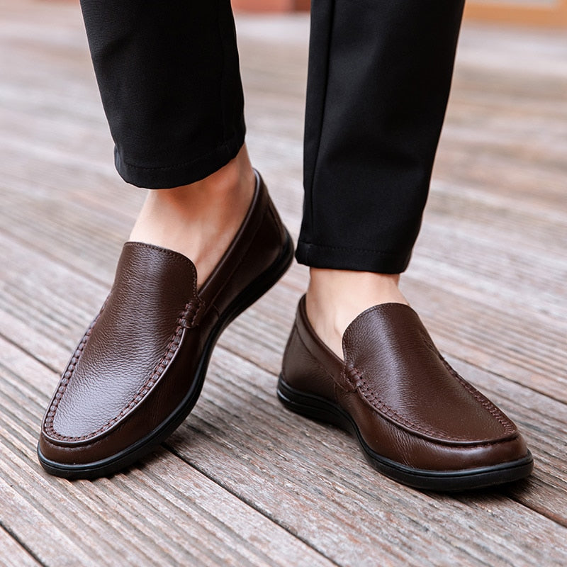 RAX Plain Leather Loafers