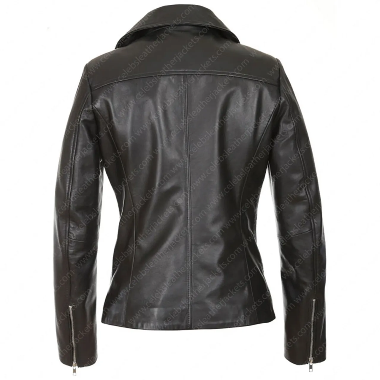 Real Lambskin Motorcycle Leather Jackets For Women