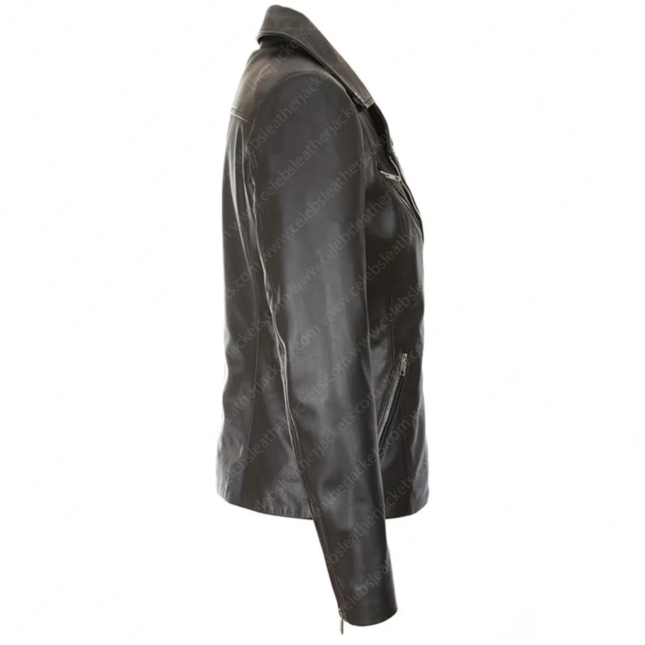 Real Lambskin Motorcycle Leather Jackets For Women