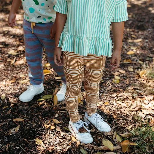 Rib Boxy Tee, Turquoise Stripe