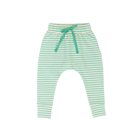 Rib Slim Fit Harem Trackies, Turquoise Stripe