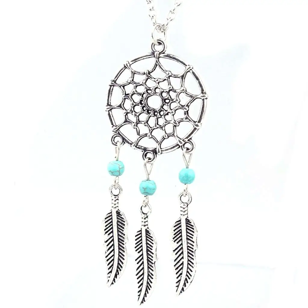 Silver Dream Catcher Necklace