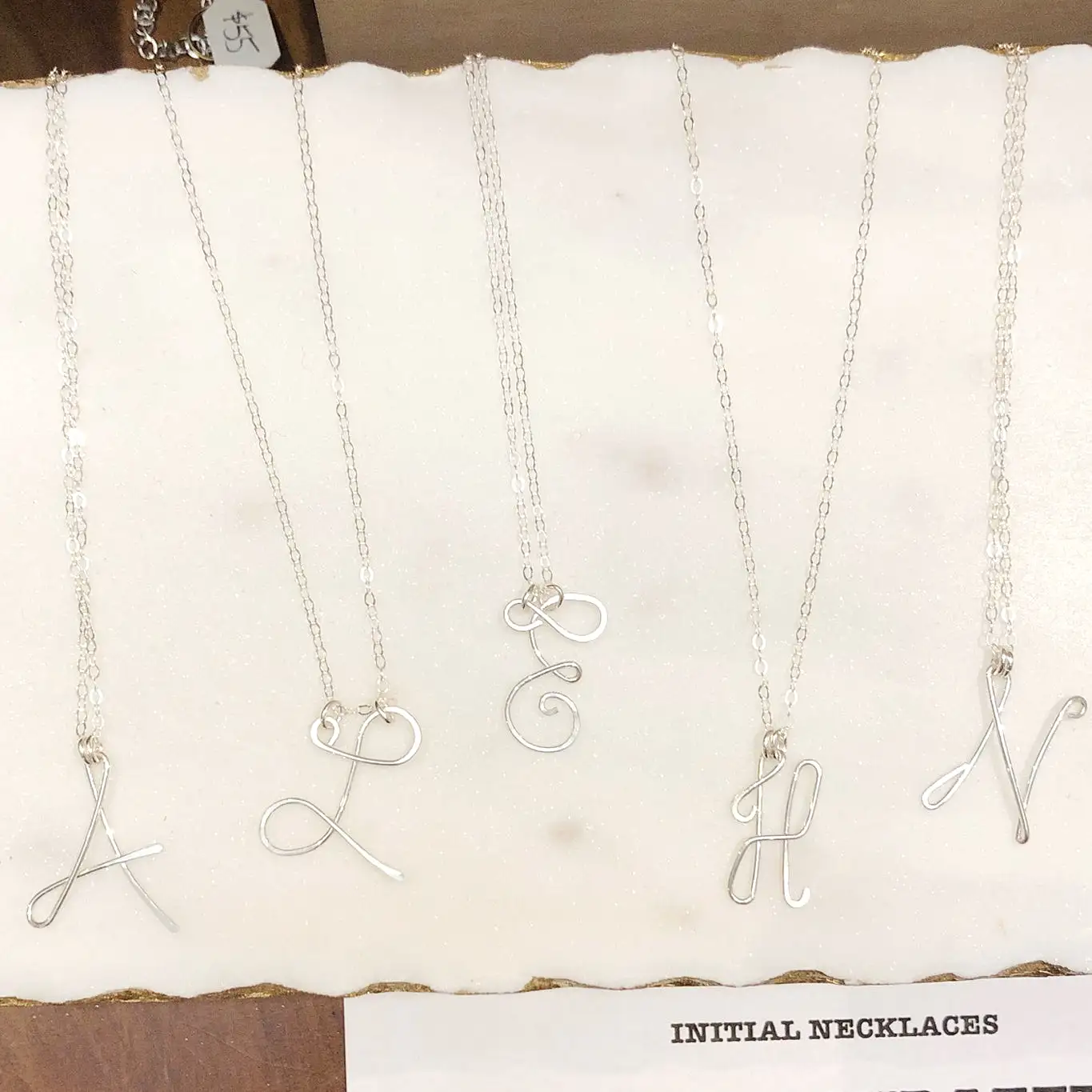 Silver Initial Necklace