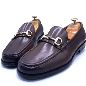 SR horsebit leather loafers | Brown