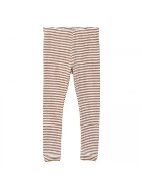 Stripe Leggings - Acorn/Off White M102