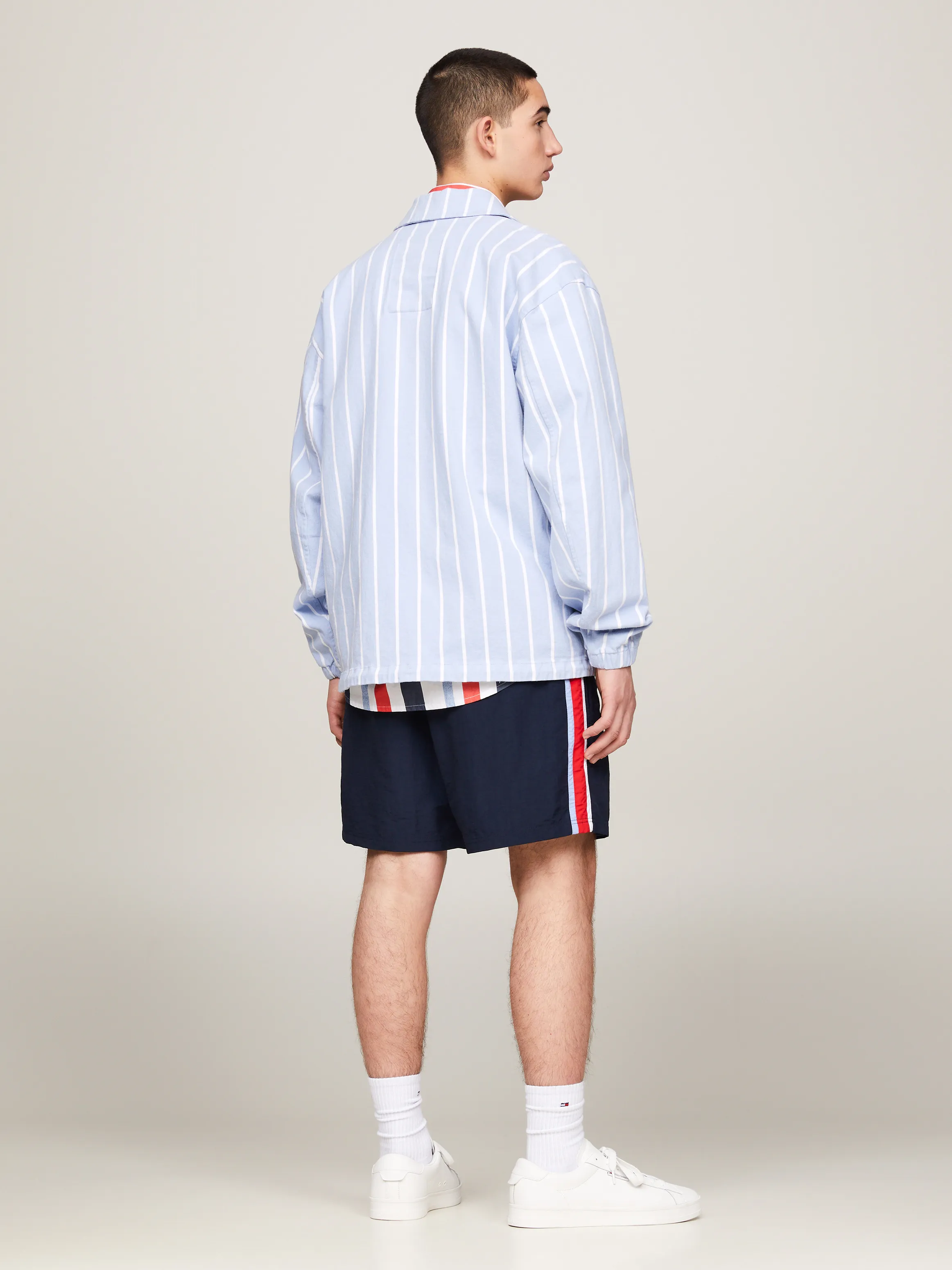 Stripe Relaxed Overshirt Jacket | Coats & Jackets | Tommy Jeans