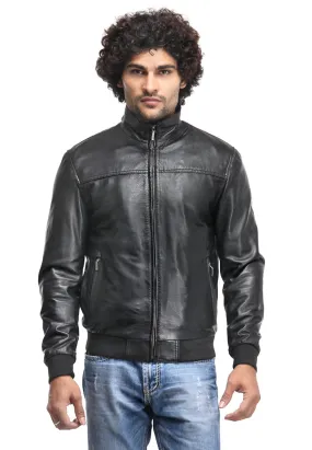 Teakwood Men's Black Leather Jackets